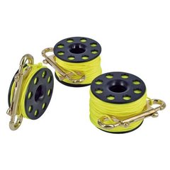 FINGER REEL 45 m YELLOW with brass carabiner ML0062YL (BestDivers) (diving)