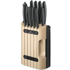 Набір кухонних ножів Victorinox Swissclassic (11 предметів) з підставкою, чорний 6.7153.11