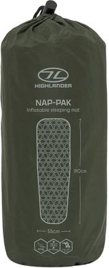 Надувной коврик Highlander Nap-Pak Inflatable Sleeping Mat 5 cm Olive (AIR071)