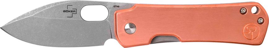 Нож Boker Plus Gust Copper, сталь - D2, рукоятка - Медь, длина клинка - 73 мм, общая длина - 167 мм