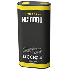 2в1 - Зовнішній зарядний пристрій Power Bank + ліхтарик Nitecore NC10000 (QC 3.0, 10000mAh)