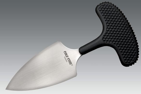 Нож Cold Steel Urban Edge Double Serrated Edge, сталь - AUS-8A, рукоятка - Kray-Ex™, серрейтор, пластиковые ножны, длина клинка - 63 мм, длина общая - 101 мм