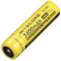 Аккумулятор литиевый Li-Ion 18650 Nitecore NL1834 3.7V (3400mAh), защищенный