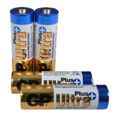 Батарейка щелочная Alkaaline AA Ultra plus (15AUPHM-2UE4, LR6) GP 1.5V (4шт, блистер)