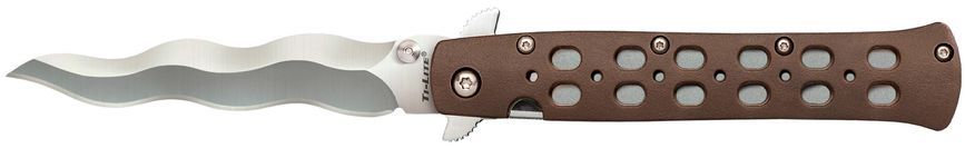 Нож Cold Steel Ti-Lite 4" Kriss Blade, сталь - AUS-10A, рукоятка - Zy-Ex, обычная режущая кромка, клипса, длина клинка - 102 мм, длина общая - 222 мм