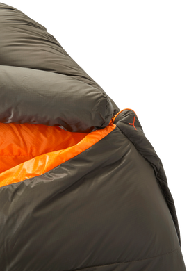 Спальний мішок Nordisk Arctic 1100 X Large (-10/-18°C), 205 см - Left Zip, coffee/orange (77641)
