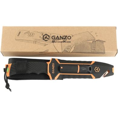 Ніж Ganzo G8012V2-OR оранжевий (G8012V2-OR) з паракордом