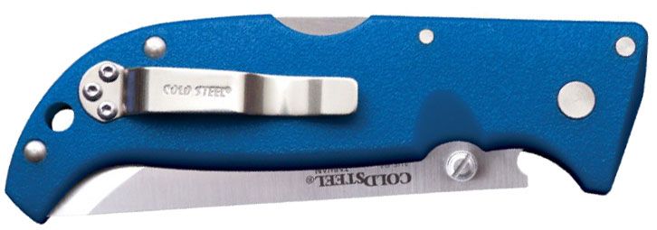 Нож Cold Steel Finn Wolf синий, сталь - AUS 8A, рукоятка - Griv-Ex™, обычная режущая кромка, 2-хсторонняя клипса, длина клинка - 89 мм, длина общая - 200 мм