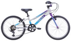Велосипед 20" Apollo NEO 6s girls Brushed Alloy / Purple / Blue Fade, 2022