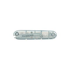 Накладка на ручку ножа with Logo Victorinox (91мм), передняя, прозрачная серебристая C3607.T3