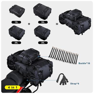 Сумка-рюкзак на багажник Motorcycle 30л MT21630 Black RW137