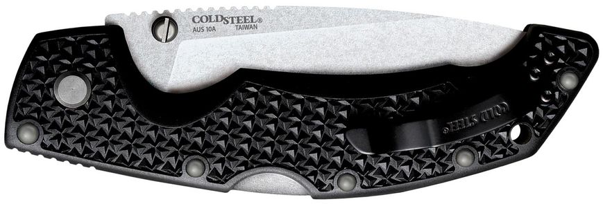 Нож Cold Steel Voyager L Drop Point, сталь - AUS-10A, рукоятка - Griv-Exl, обычная режущая кромка, клипса, длина клинка - 102 мм, длина общая - 235 мм