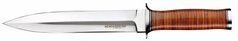 Нож Boker Magnum Classic Dagger, сталь - 440A, рукоятка - кожа, длина клинка - 210 мм, длина общая - 334 мм, обычная режущая кромка, ножны - кожа