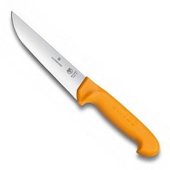 Нож бытовой, кухонный Victorinox Swibo Butcher Wide (лезвие: 140мм), желтый 5.8421.14