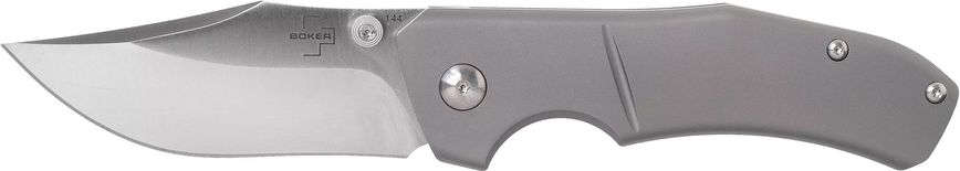Ніж Boker Plus Jive, сталь - D2, руків’я - титан, довжина клинка - 75 мм, довжина загальна - 182 мм, кліпса