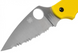Ніж Spyderco Salt UK Penknife, LC200N, полусеррейтор ц:yellow