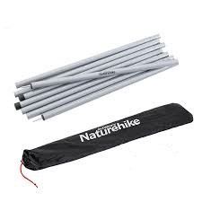 Стійки для тенту сталеві оцинковані Naturehike Steel poles NH20PJ041, 16мм*2.0м, сірі (2 шт)