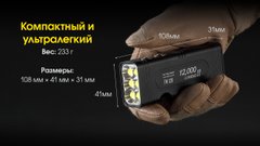 Ліхтар Nitecore TM12K з OLED дисплеєм (6xCree XHP50 HD, 12000 люмен, 5 режимів, USB Type-C)