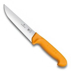 Нож бытовой, кухонный Victorinox Swibo Butcher Wide (лезвие: 180мм), желтый 5.8421.18