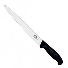 Нож бытовой, кухонный Victorinox Fibrox Sausage (лезвие: 250мм), черный 5.4473.25