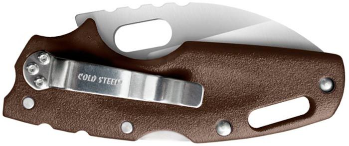 Нож Cold Steel Нож Cold Steel Tuff Lite Dark Earth, сталь - AUS-8A, рукоятка - Griv-Ex, обычная режущая кромка, клипса, длина клинка - 63,5 мм, длина общая - 152 мм