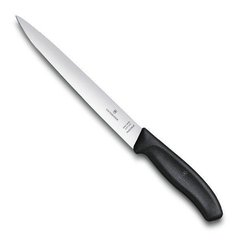 Нож бытовой, кухонный Victorinox Swissclassic (лезвие: 200мм), черный, блистер 6.8713.20B