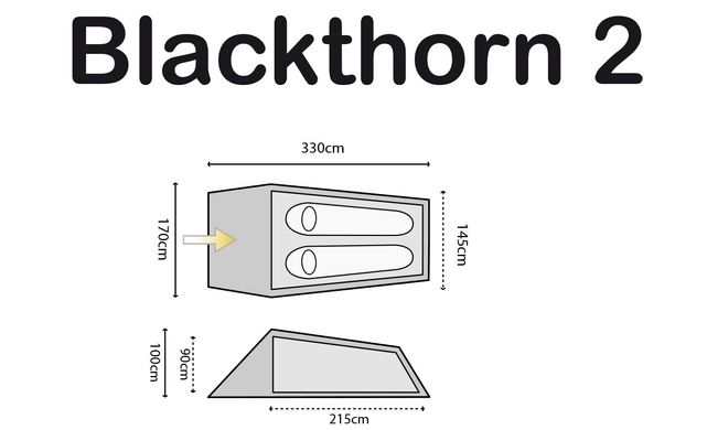 Палатка двухместная Highlander Blackthorn 2 HMTC (TEN132-HC)