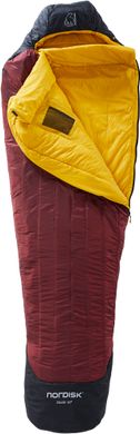 Спальний мішок Nordisk Oscar Mummy X Large (-5/-10°C), 205 см - Left Zip, rio red/mustard yellow/black (110455)