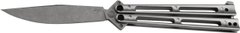 Нож Boker Plus Papillon, сталь - D2, рукоять - нержавеющая сталь, длина клинка - 116 мм, длина общая - 259 мм, чехол