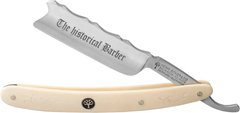 Опасная бритва Boker The Historical Barber, сталь - углеродистая, рукоятка - искусственная слоновая кость(эльфорин), обычная режущая кромка