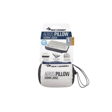 Подушка надувная Sea To Summit - Aeros Down Pillow Grey, 12 х 34 х 24 см (STS APILDOWNRGY)
