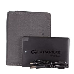 Гаманець з повербанком Lifeventure RFID Charger Wallet, grey (68305)