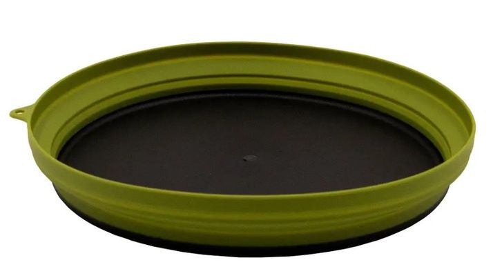 Тарелка Tramp силиконовая с пластиковым дном 1070 мл зелена