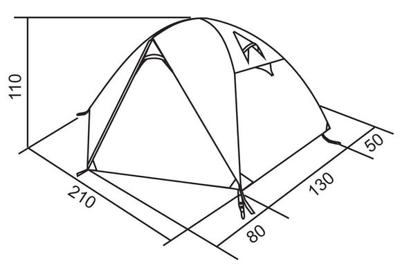 Палатка для походов 2-местная RedPoint Steady 2 Fib (4823082714322)