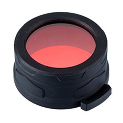 Дифузор фільтр для ліхтарів Nitecore NFR70 (70мм), червоний