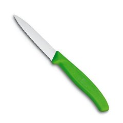 Нож бытовой, кухонный Victorinox Swissclassic (лезвие: 80мм), зеленый 6.7636.L114