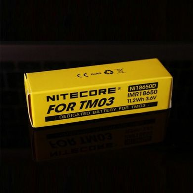 Акумулятор літієвий Li-Ion IMR 18650 Nitecore NI18650D 3.6V (Для ліхтаря TM03), захищений