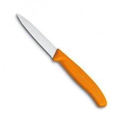 Нож бытовой, кухонный Victorinox Swissclassic (лезвие: 80мм), оранж. 6.7636.L119