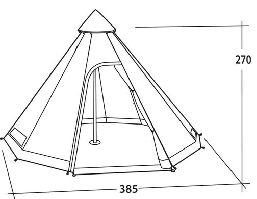 Палатка восьмиместная Easy Camp Moonlight Tipi Grey (120381)