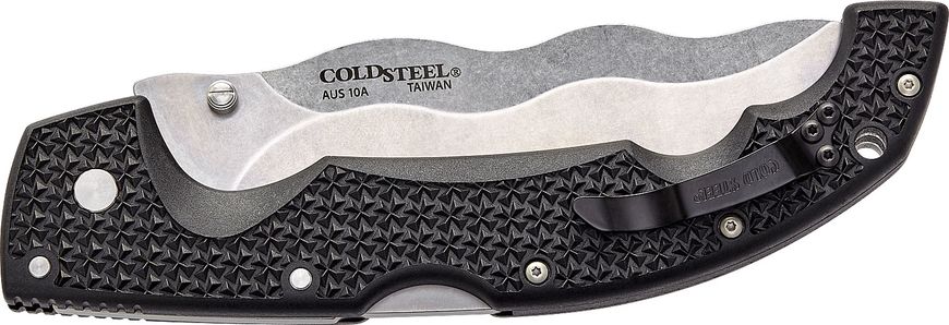 Нож Cold Steel Voyager XL Kris Blade, сталь - AUS10A, рукоятка - Griv-Ex, обычная режущая кромка, 2-х сторонняя клипса, длина клинка - 140 мм, длина общая - 311 мм