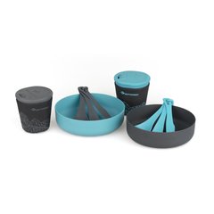 Набор посуды Sea to Summit DeltaLight Camp Set 2.2 (2 mugs, 2 Bowls, 2 Delta Cutlery Sets), Pacific Blue/Grey, р. (STS ADLTSET2.2)
