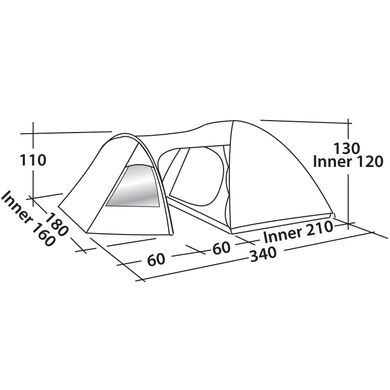 Палатка трехместная Easy Camp Blazar 300 Rustic Green (120384)