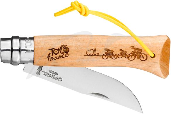 Нож Opinel 8 VRI inox (002396) Tour de France 2020 Engraved