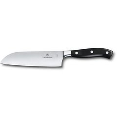 Нож бытовой, кухонный Victorinox Forged Santoku Grand Maitre (GB) (лезвие: 170мм), черный 7.7303.17G