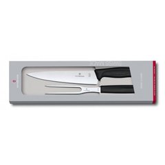 Набор кухонный Victorinox SwissClassic Curving Set (нож+вилка), черный 6.7133.2G