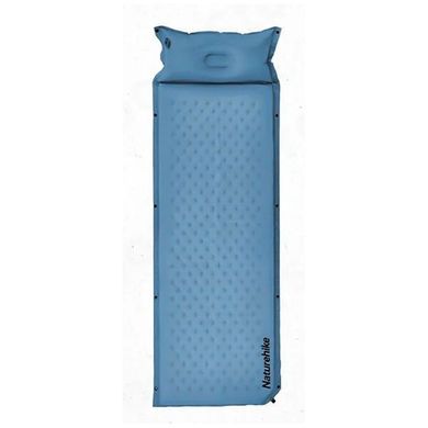 Килимок самонадувний одномісний з подушкою Naturehike CNH22DZ012, 30мм, блакитний