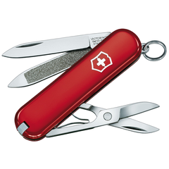 Нож складной, мультитул Victorinox Classic (58мм, 7 функций), красный 0.6203