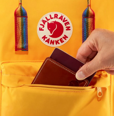 Рюкзак Fjallraven Kanken Rainbow 16, Burnt Orange/Rainbow Pattern (23620.212-907)