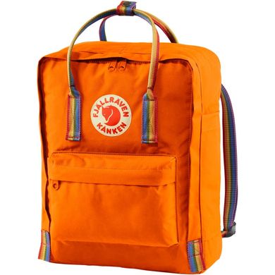 Рюкзак Fjallraven Kanken Rainbow 16, Burnt Orange/Rainbow Pattern (23620.212-907)