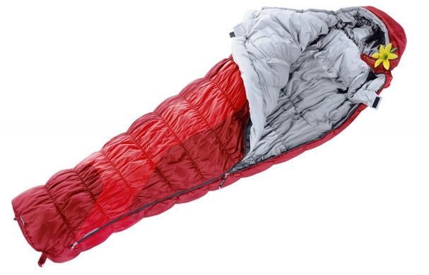 Спальний мішок Deuter Exosphere -4°L, fire-cranberry, правый